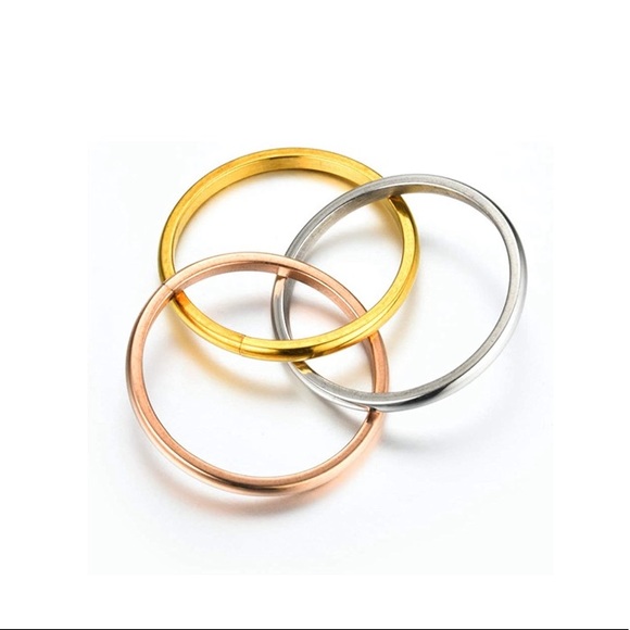 New Tri-Colored Anxiety Relief Interlocking Ring - Picture 4 of 4